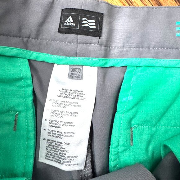 Adidas 3-Stripe Performance Men's Golf Pants Dark Grey Slate Size 30x30 - Picture 3 of 6